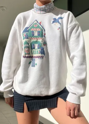 80's Birdhouse Layered Sweatshirt (M)