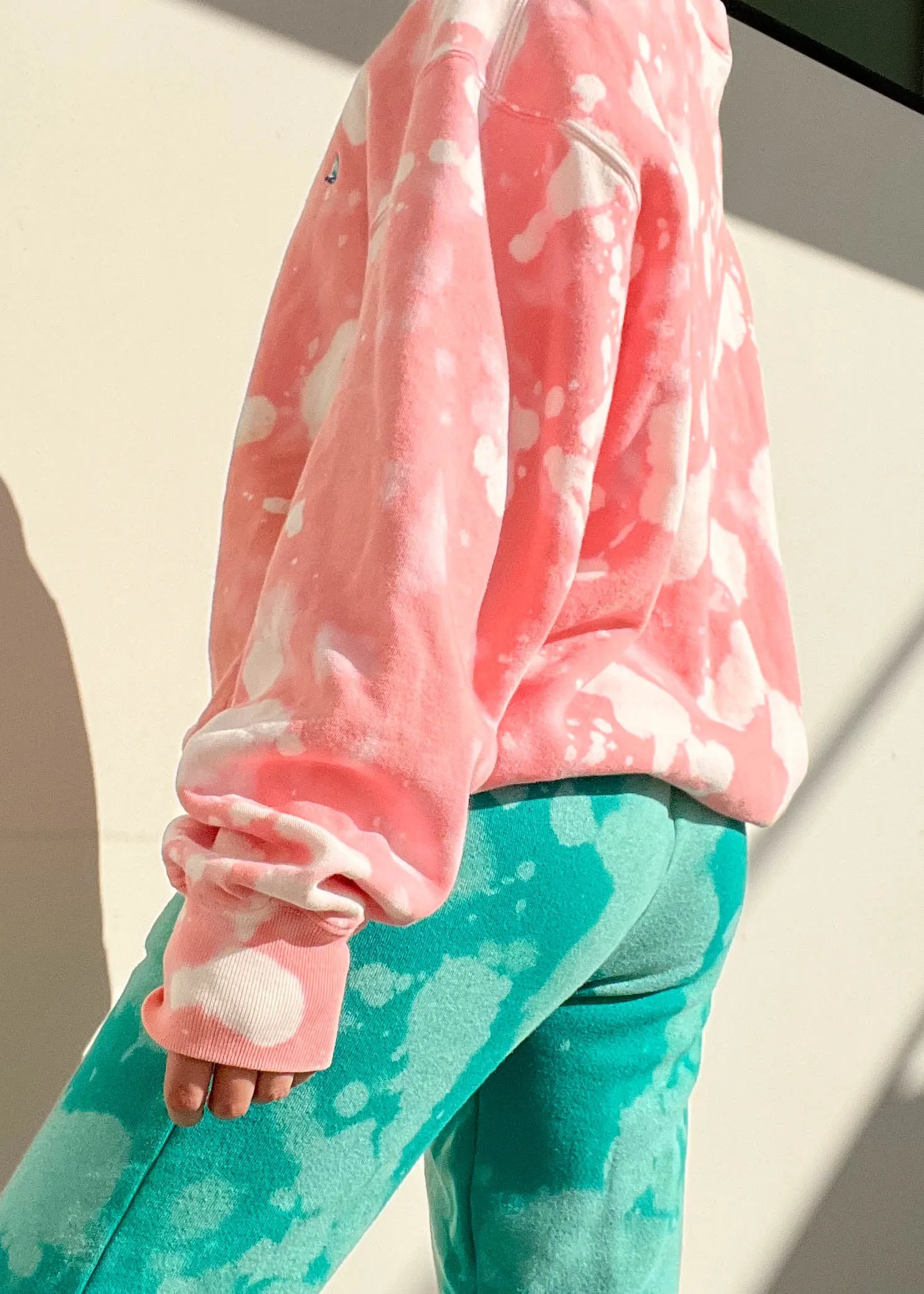 80's Marbled Bleach Sweatshirt (L)