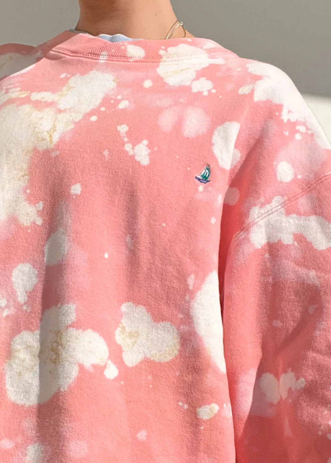80's Marbled Bleach Sweatshirt (L)