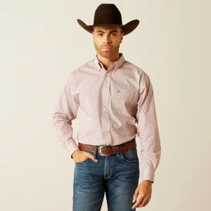 Ariat Men's Wrinkle Free Larson Long Sleeve Shirt Red/Blue