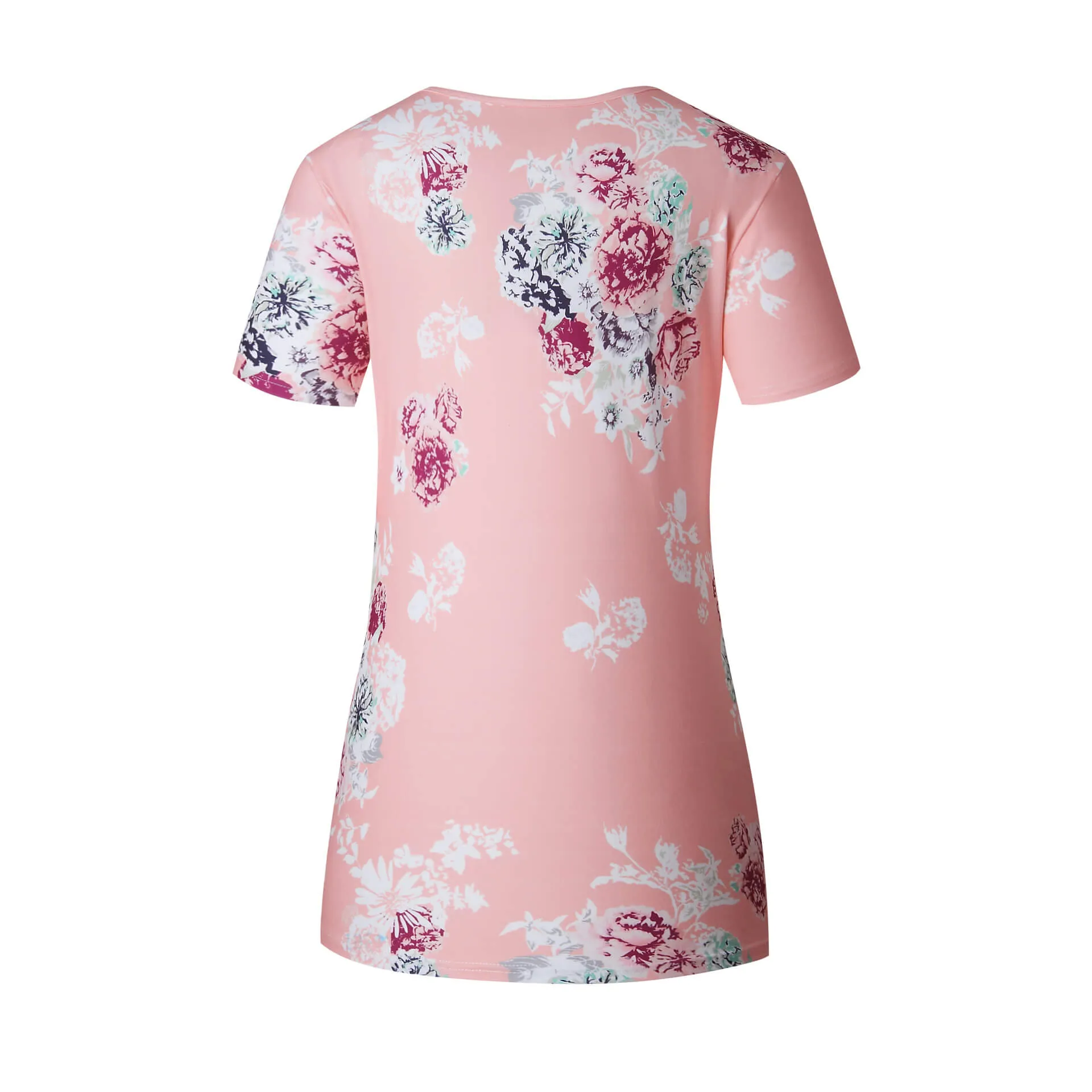 Beautiful Print Scoop Neck Short Sleeve T-shirt