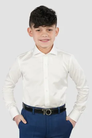 Boy's Long Sleeve Stretch Non-Iron Label Shirt