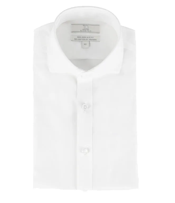 Boy's Long Sleeve Stretch Non-Iron Label Shirt