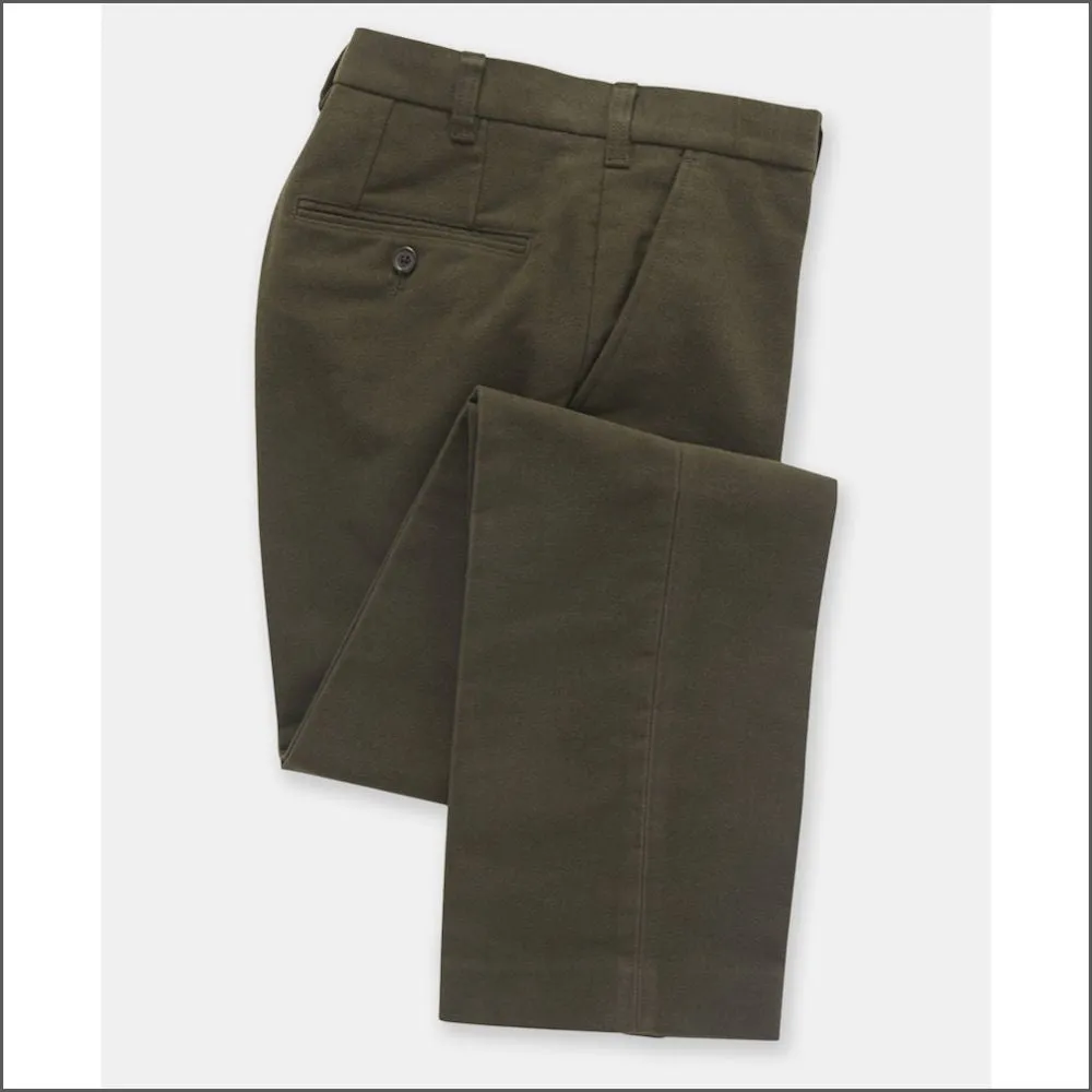 Brook Taverner Olive Kerswell Moleskin Trousers==