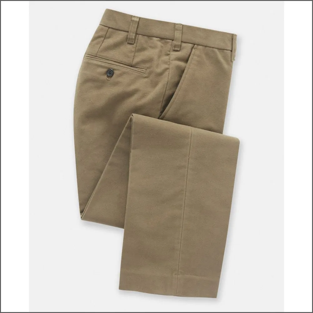 Brook Taverner Stone Kerswell Moleskin Trousers==