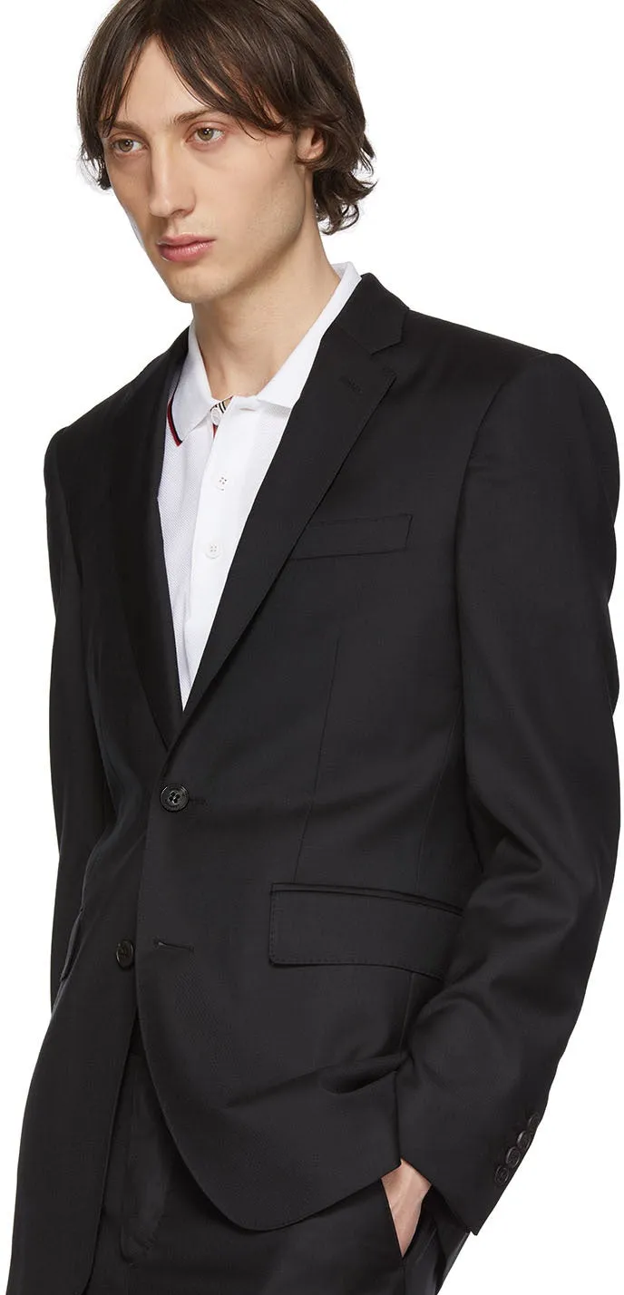 Burberry Black Wool Classic Suit