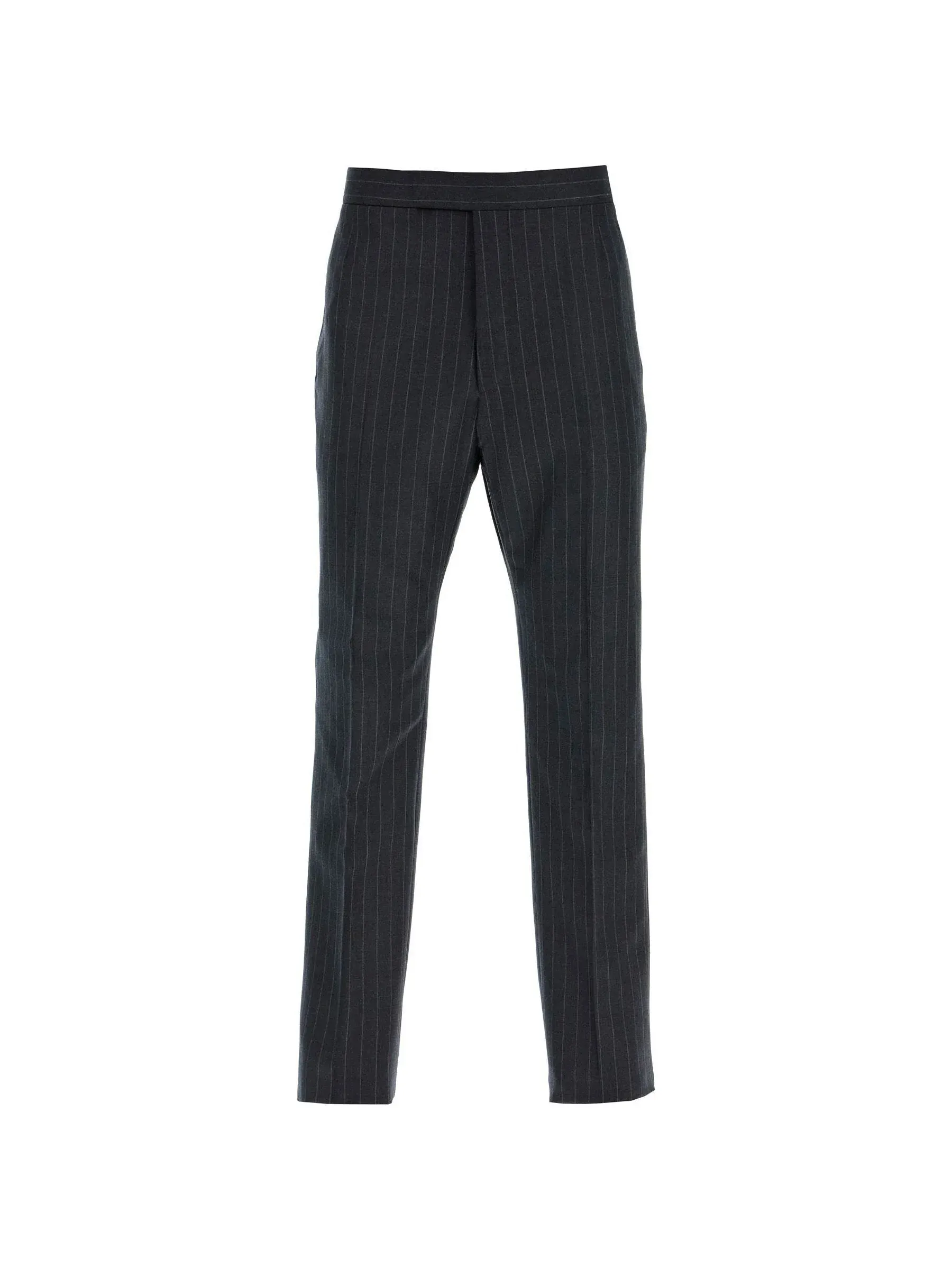 Classic Striped Wool Trousers