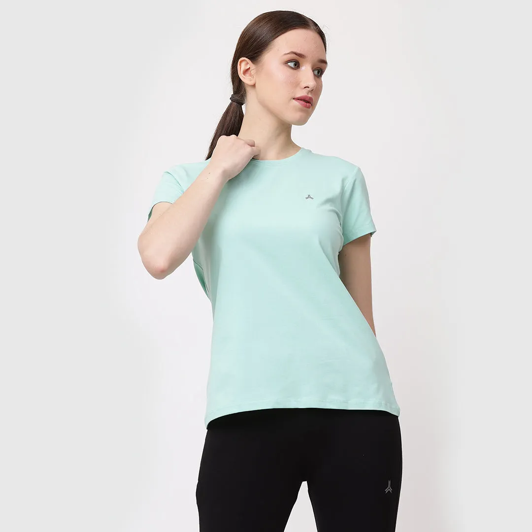 Crew Neck Solid T-Shirt - Macha Green