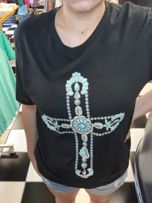 CT Phoenix Turquoise Cross Tee