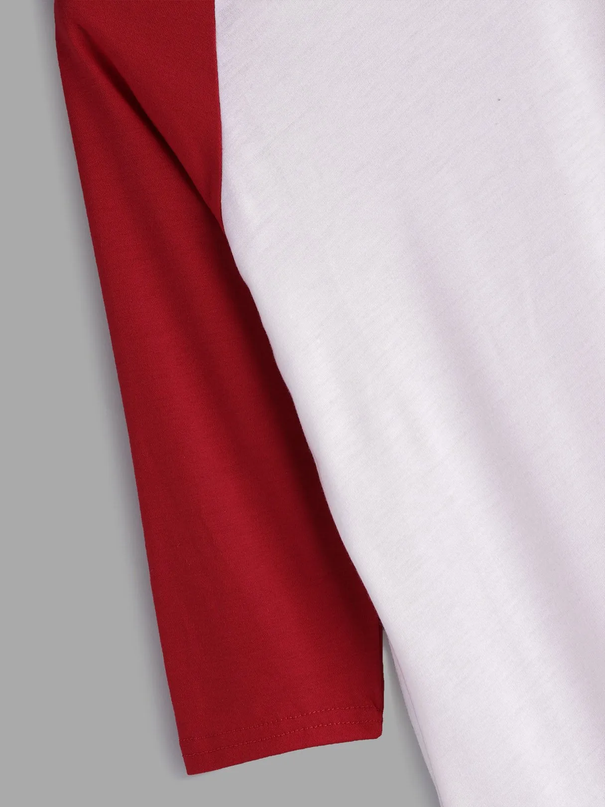 Custom Crew Neck Plain 3/4 Sleeve T-Shirts