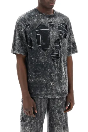 destroyed t-shirt with peel