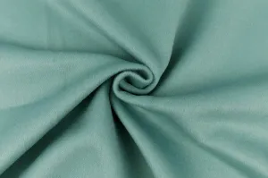 End of Bolt: 1-7/8th yards of Designer Deadstock Premium Seafoam Mint Wool Blend Melton Coating Woven-remnant