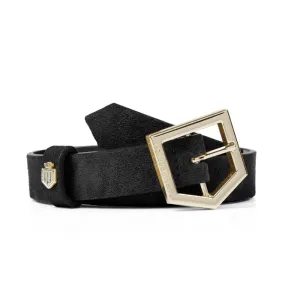 Fairfax & Favor Sennowe Ladies Suede Belt - Black