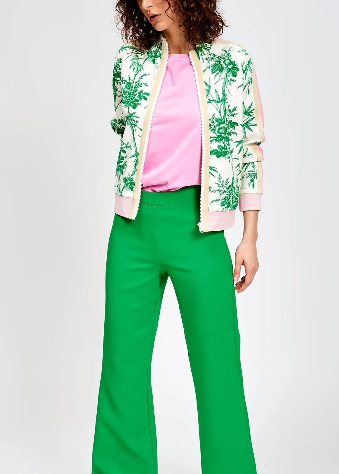 Green classic trousers