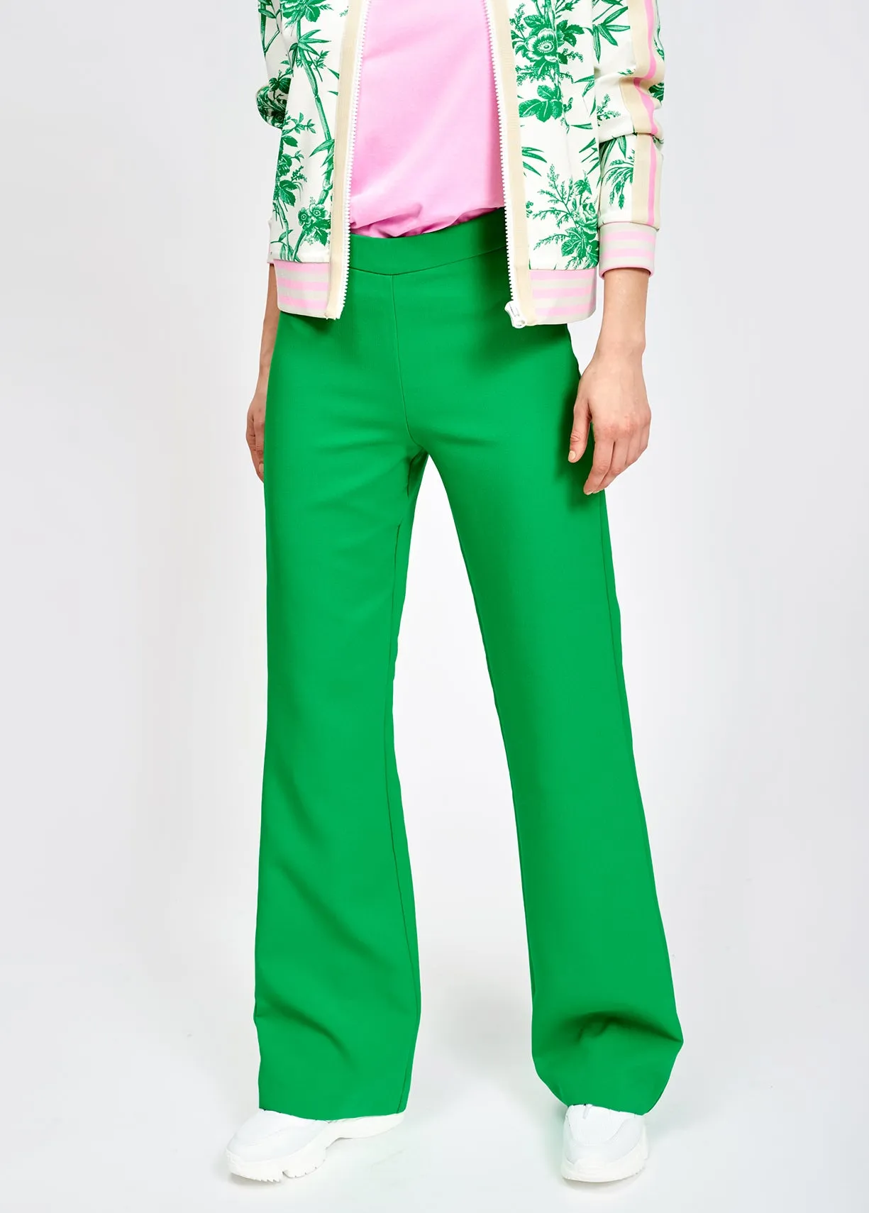 Green classic trousers
