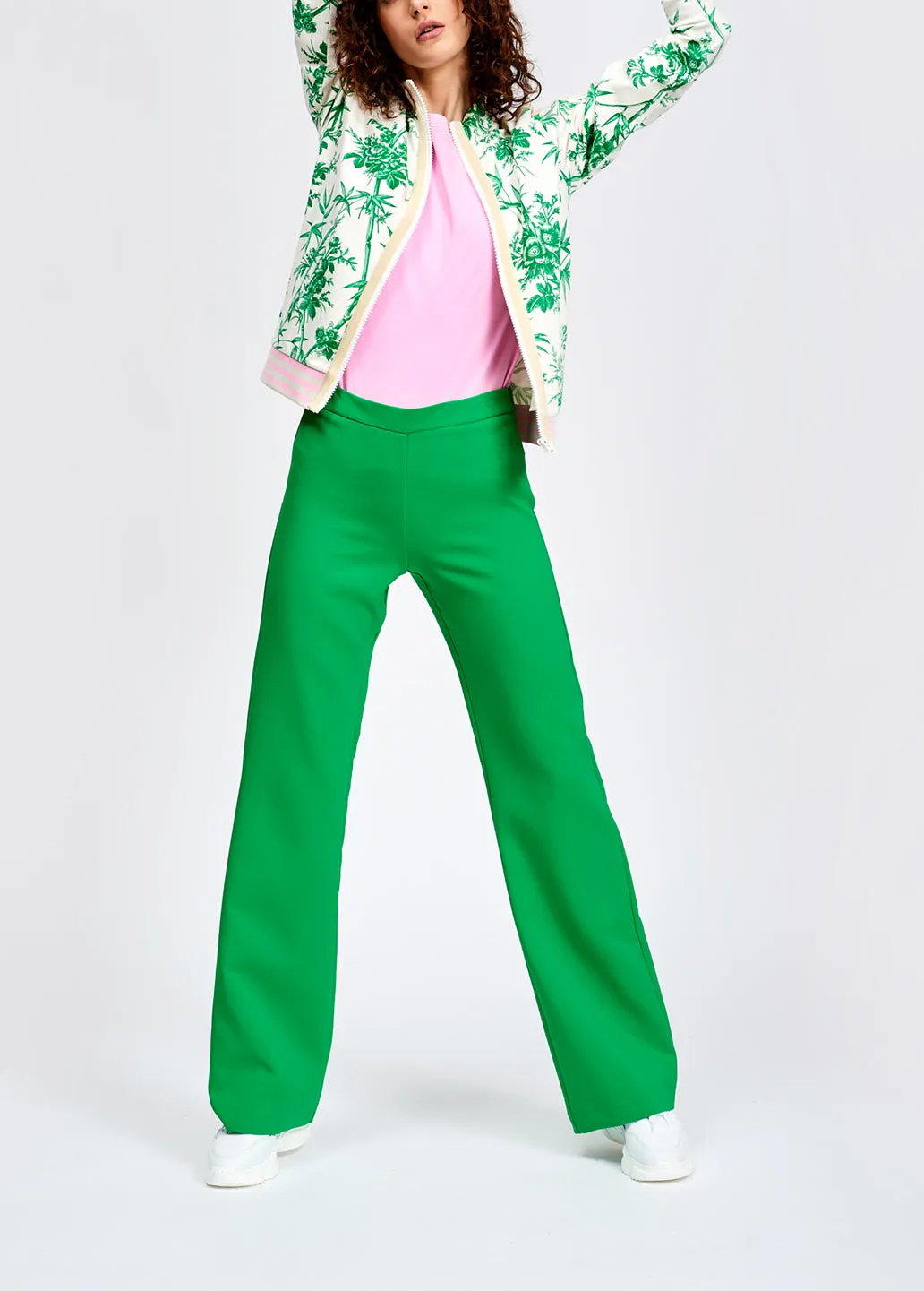 Green classic trousers