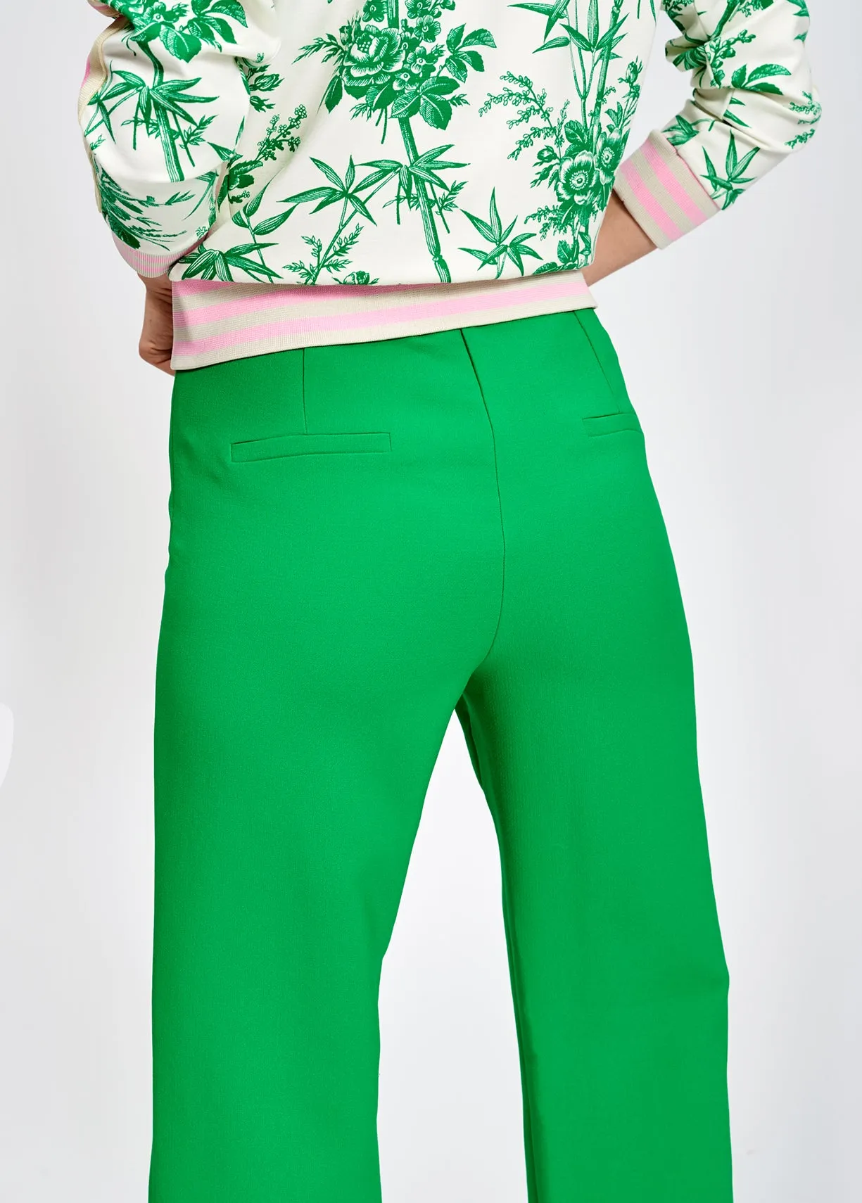 Green classic trousers