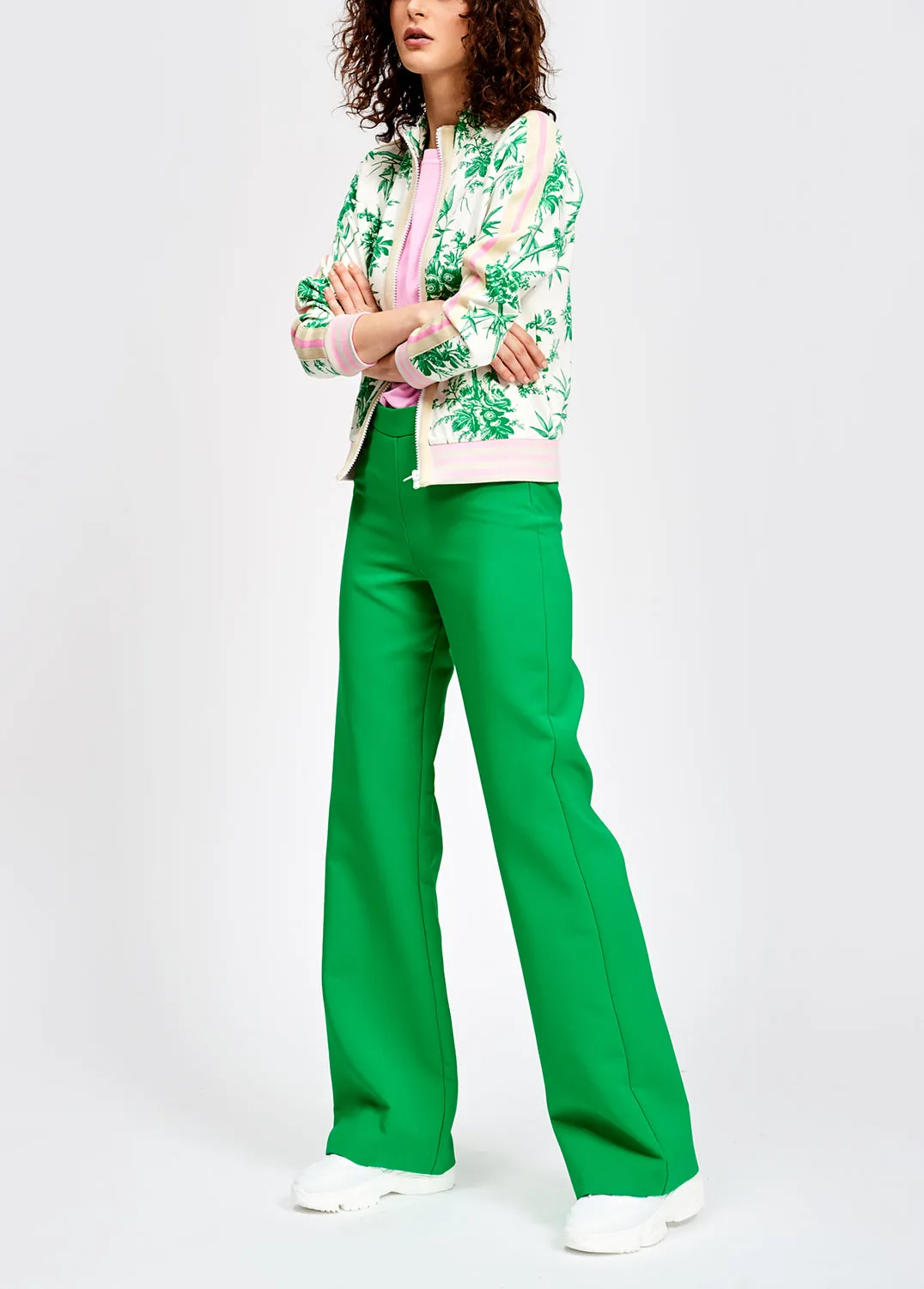 Green classic trousers