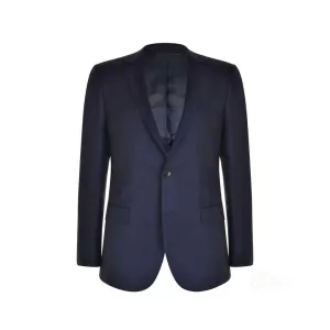 Hugo Boss Navy Blue Slim Fit Italian Super 120s Woven Blazer