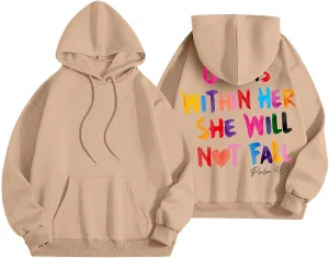 Jesus Christian Graphic Hoodies for Women Teen Girls Oversized Long Sleeve Trendy Casual Sweatshirts Y2K Weighted Pullover