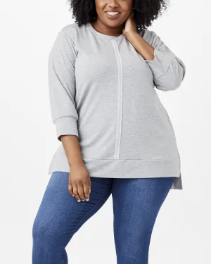 Kamari Three-Quarter Sleeve Tunic | Light Grey
