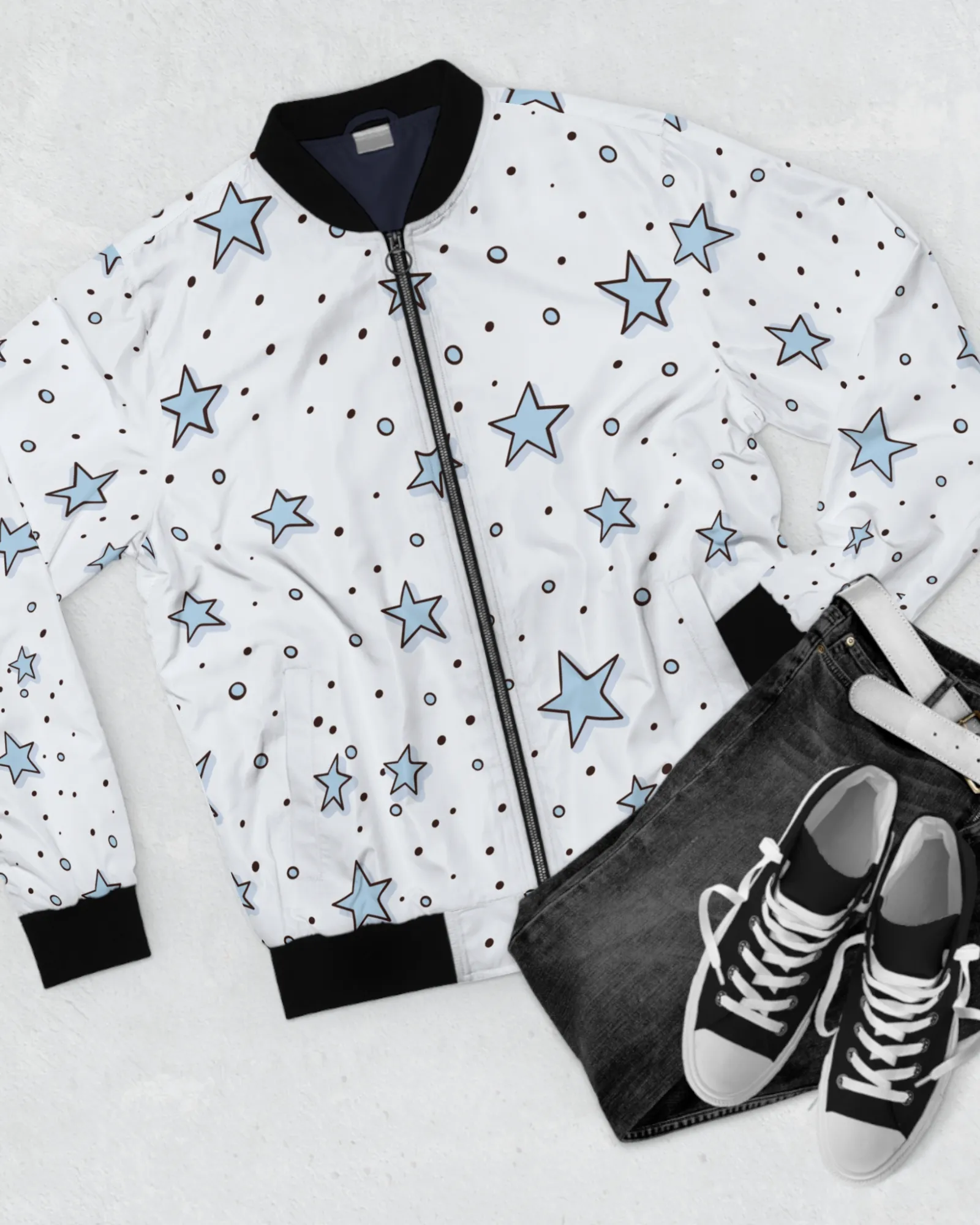 Kids Unisex Zipper Jacket - Little Stars