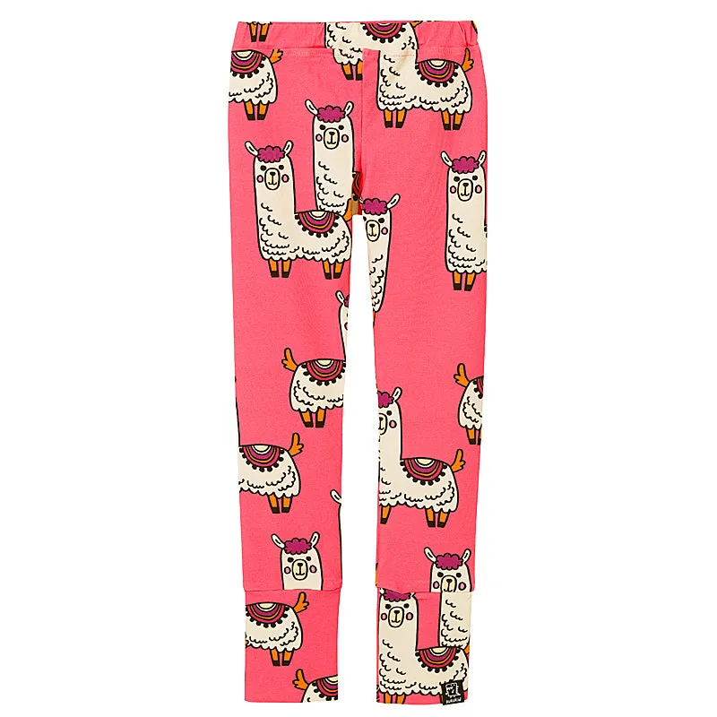 Kukukid Organic Cotton Leggings - Pink Llama
