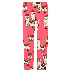 Kukukid Organic Cotton Leggings - Pink Llama