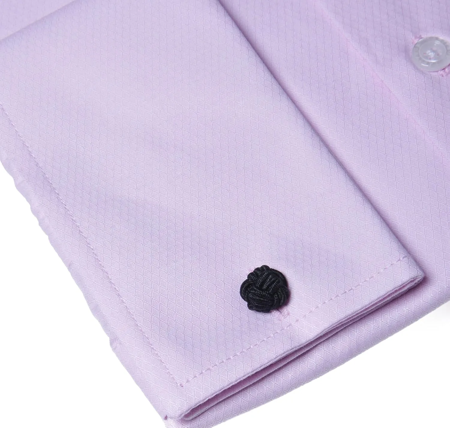 Labiyeur Slim Fit Spread Collar French Cuff Men's Cotton Dress Shirt