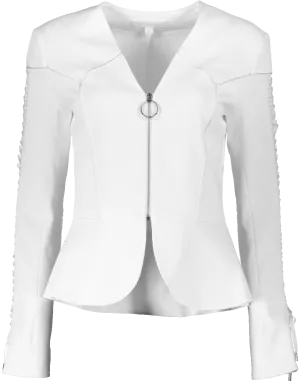 Laceup Crepe Peplum Blazer