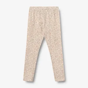 Leggings Jules - cream flower meadow