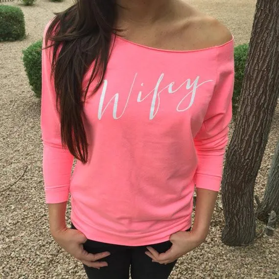 Letter Print Long Sleeves Scoop T-shirt