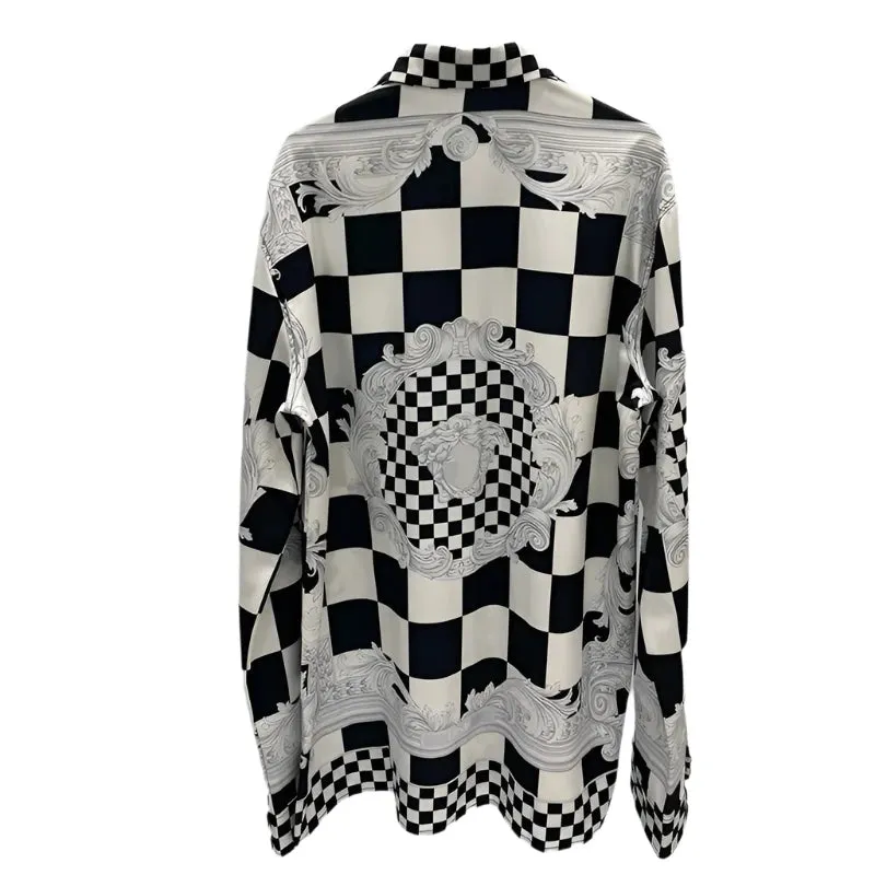 Men’s Long-Sleeve Casual Shirt – Trendy European Style Loose Fit for Daily Wear in Spring and Autumn