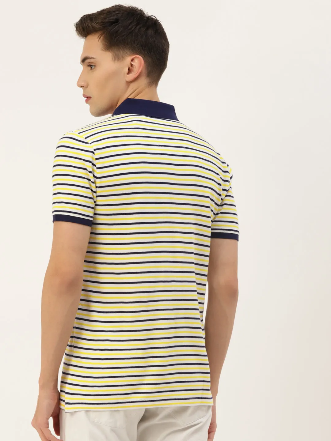 Men's Premium Striped Half Sleeve Polo