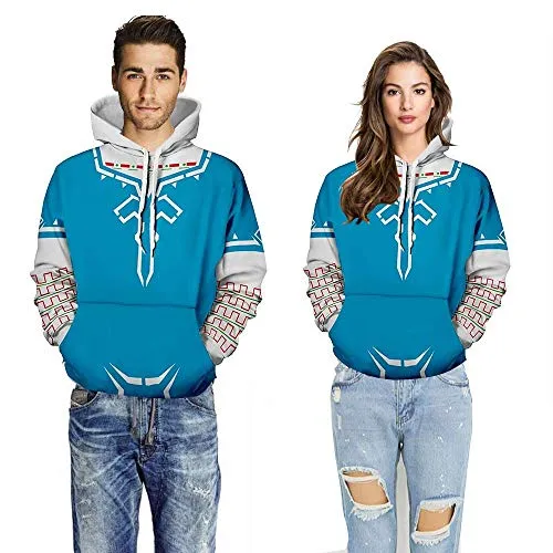 Mens Zelda Hoodies Link Sweatshirt 3d Print Hooded Tops Small