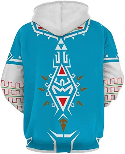 Mens Zelda Hoodies Link Sweatshirt 3d Print Hooded Tops Small