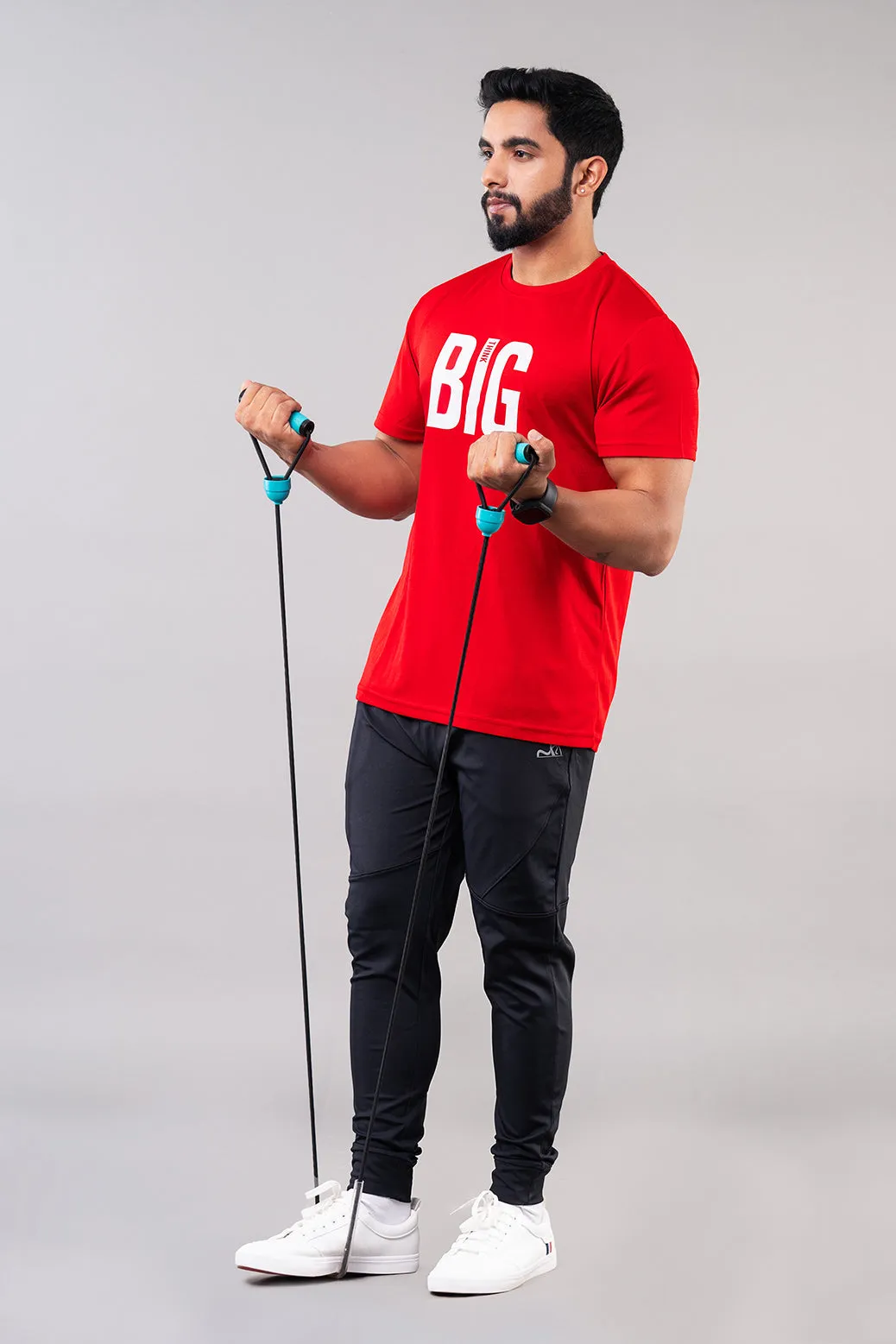 MINIMAL BUZZ THINK BIG GRAPHIC T-SHIRTS - RED (D)