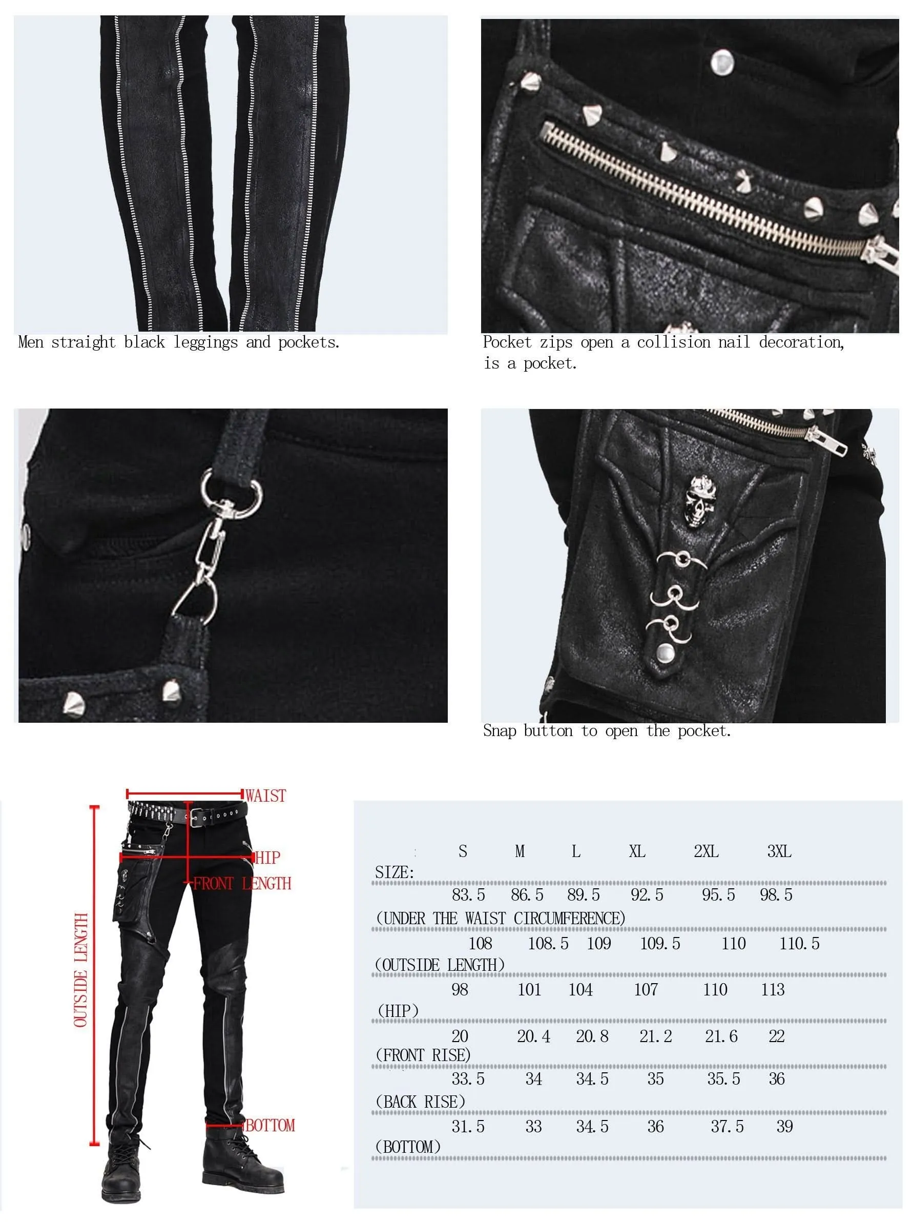 'Mondo Bizarro' Fitted Punk Trousers