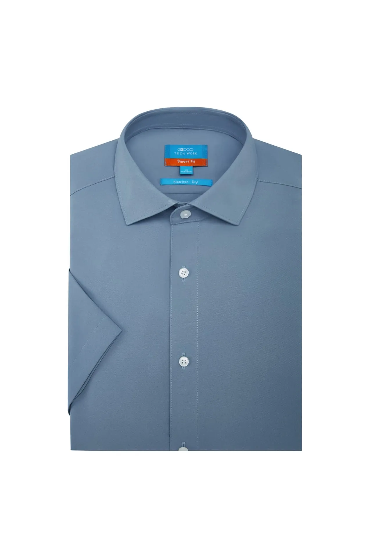 Non-Iron Quick Dry Smart Fit Poplin Short Sleeve Shirt