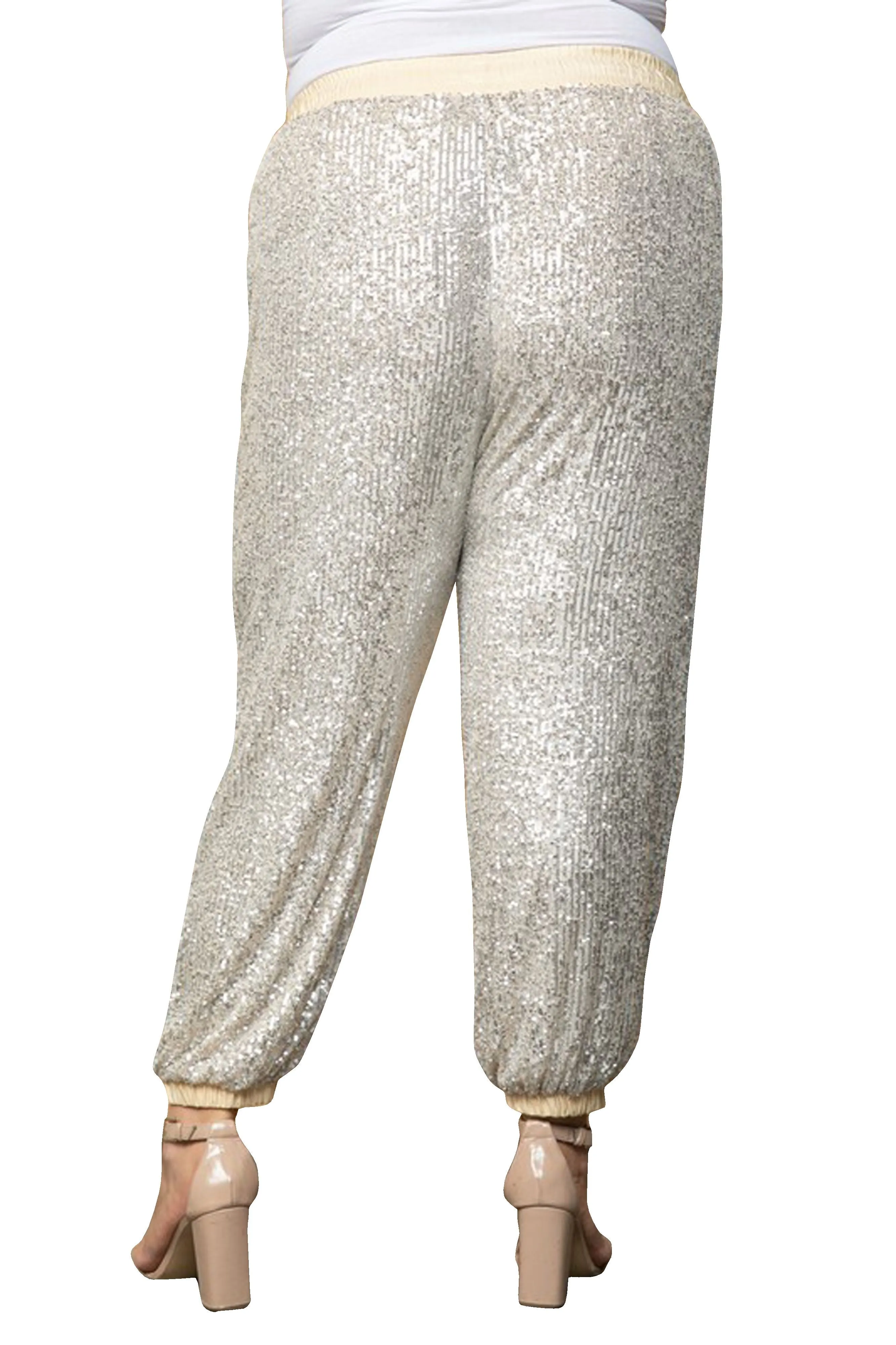 Plus Sequin Jogger Pant
