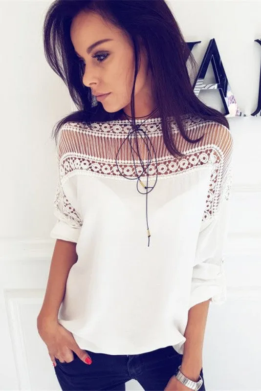 Scoop Pure Color Perspective Short Sleeves T-shirt