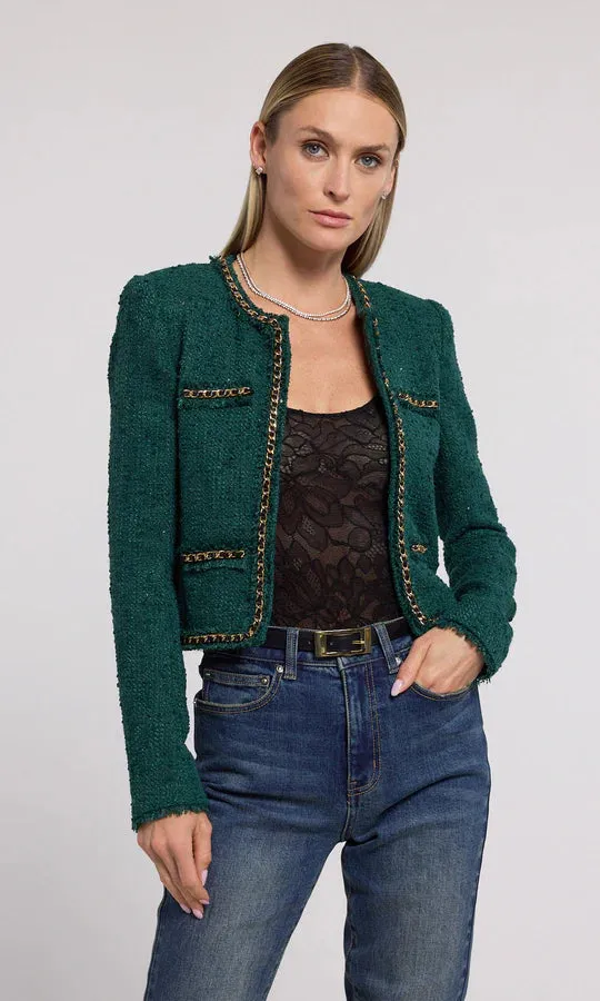 Serena Chain Tweed Blazer