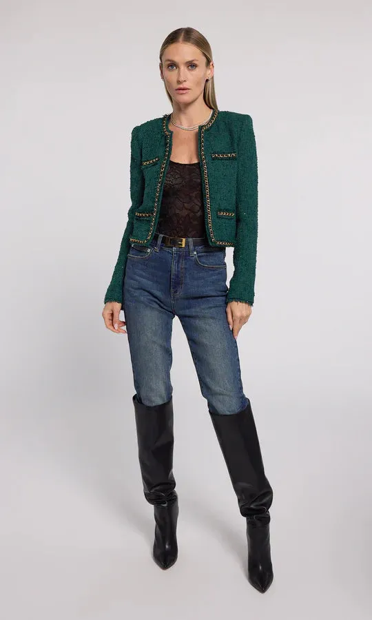Serena Chain Tweed Blazer