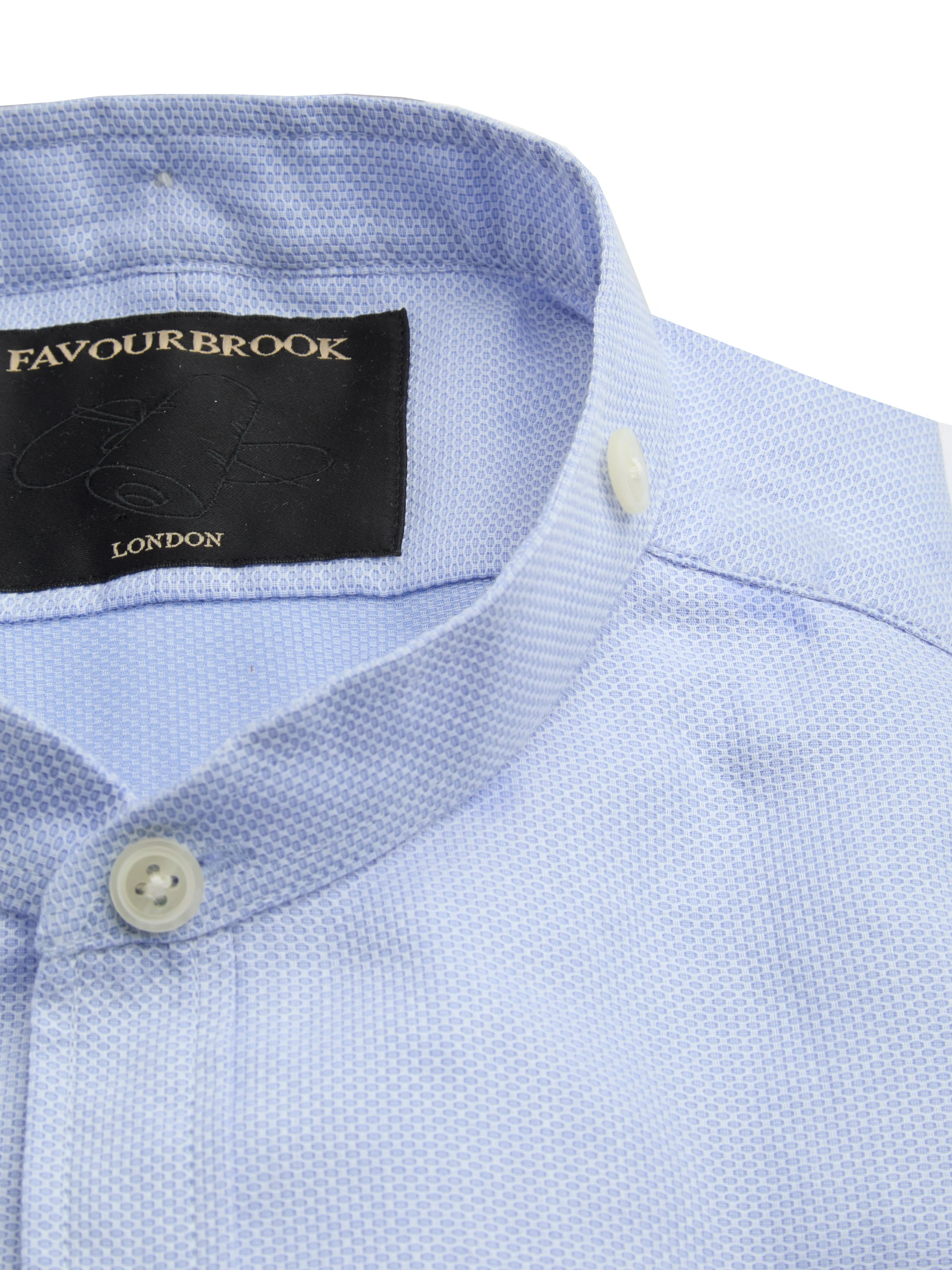 Sky Blue Sloane Cotton Bib Grandad Shirt