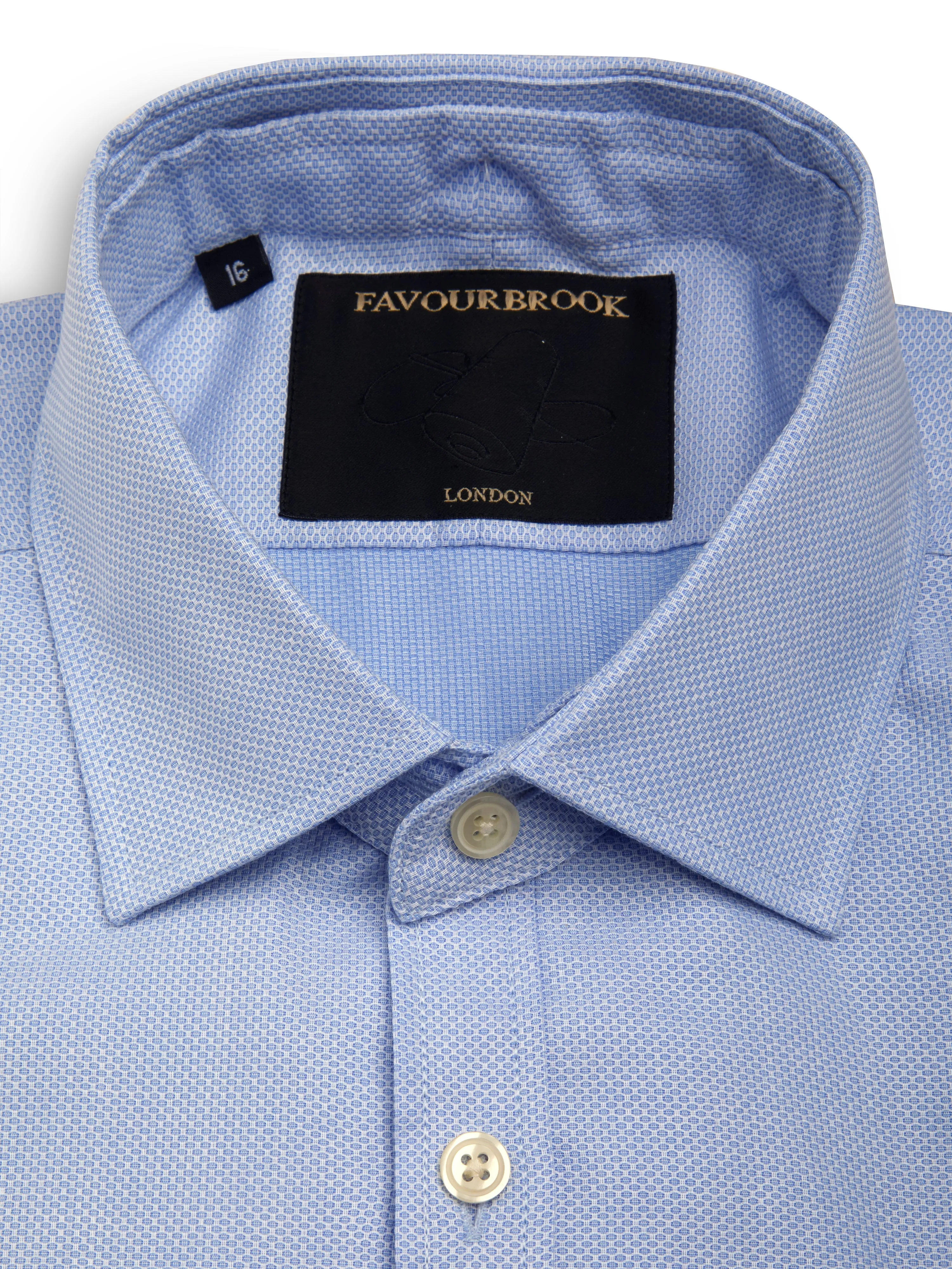 Sky Blue Sloane Cotton Bib Grandad Shirt