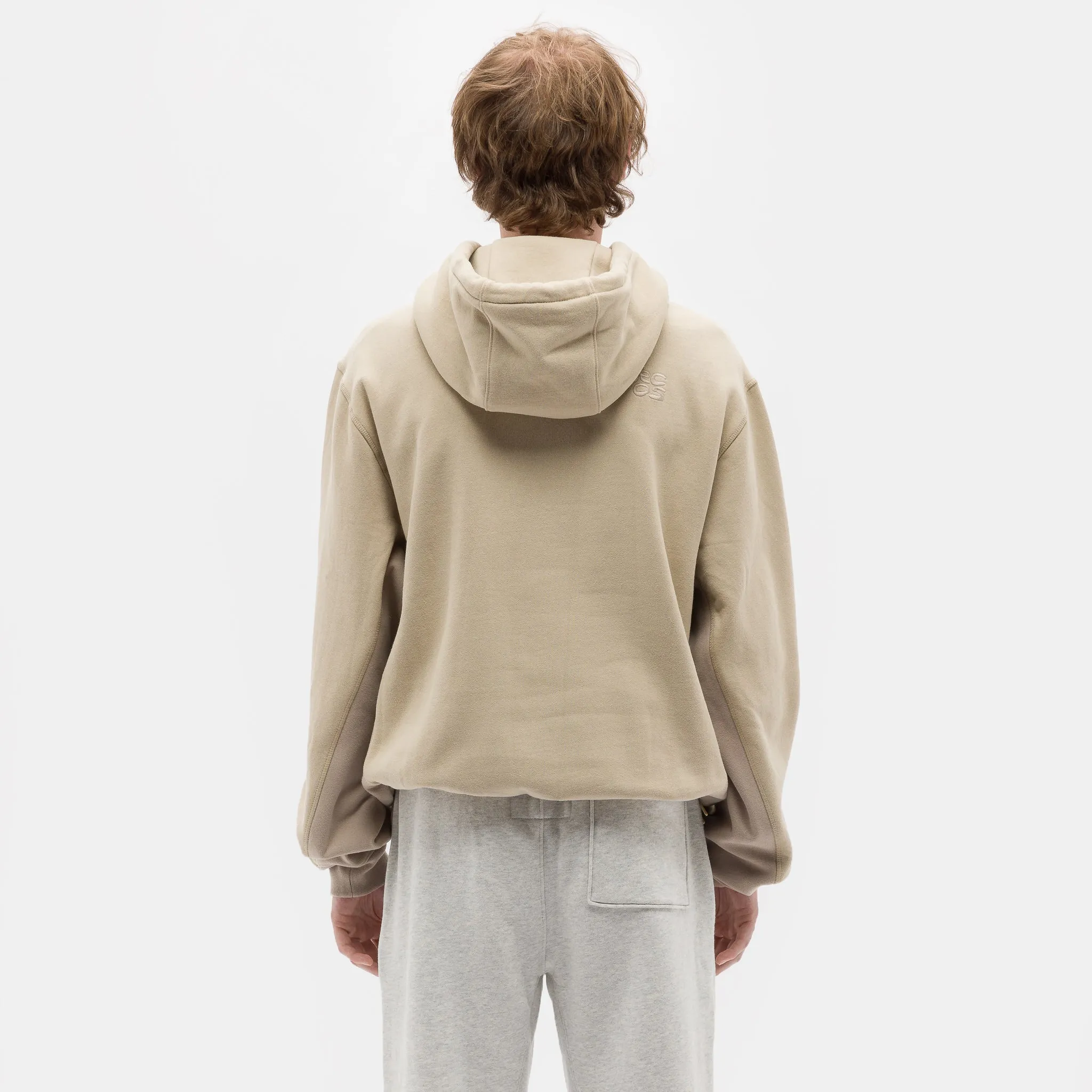 Stack Logo Embroidered Hoodie in Khaki