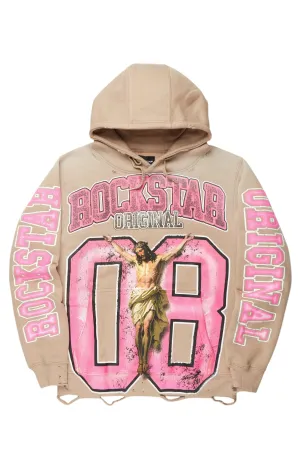 Tariqa Beige Oversized Hoodie