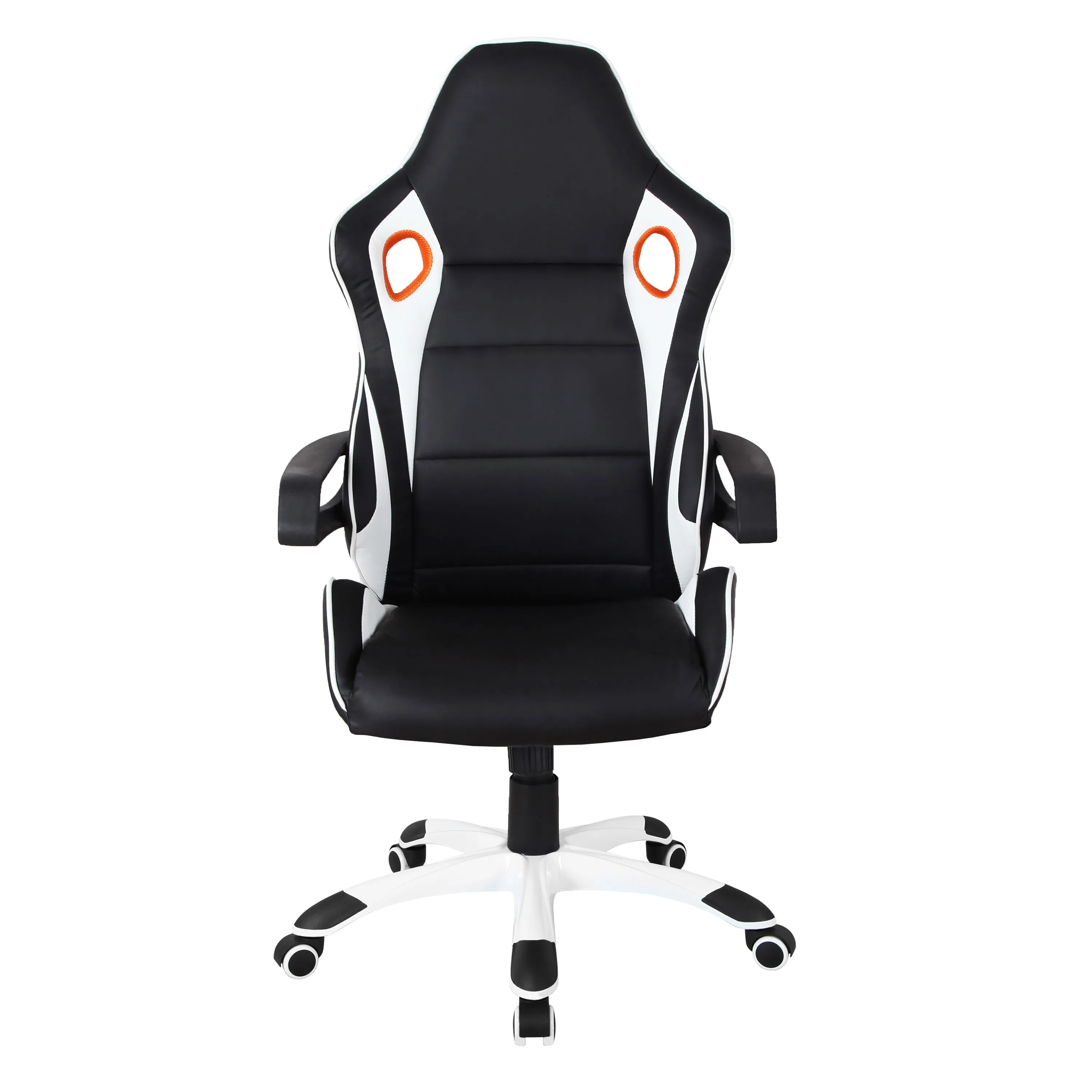 Techni Mobili Racing Style Home  Office Chair, Black PU Leather