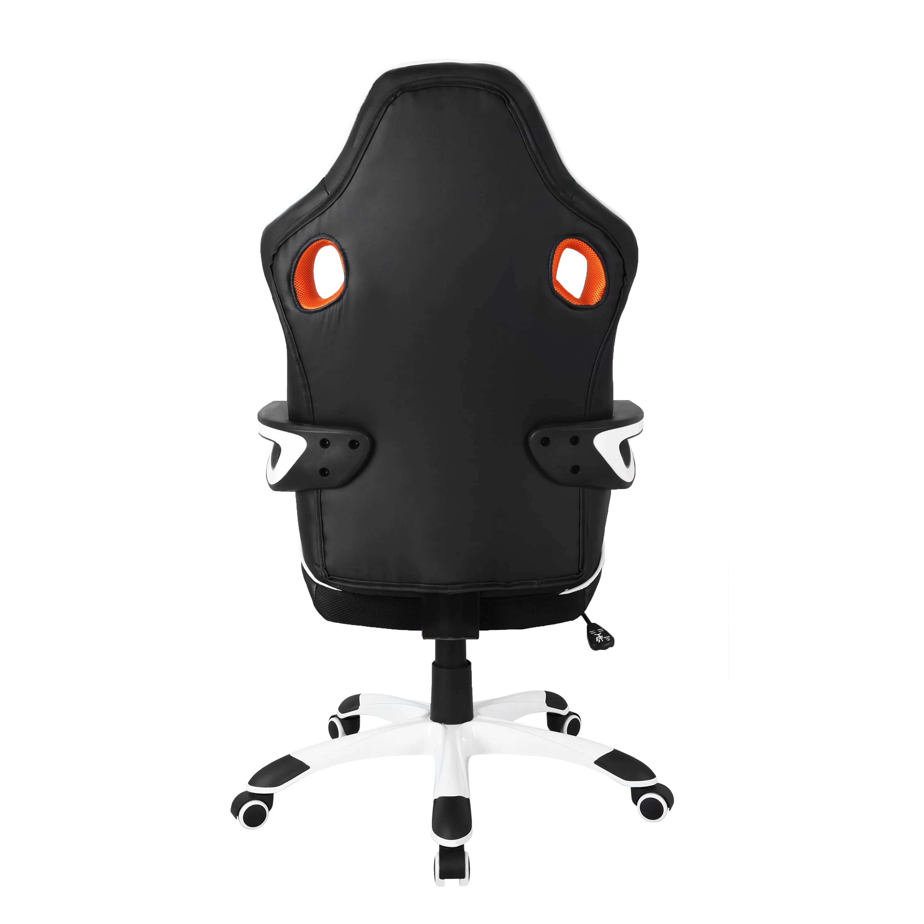 Techni Mobili Racing Style Home  Office Chair, Black PU Leather