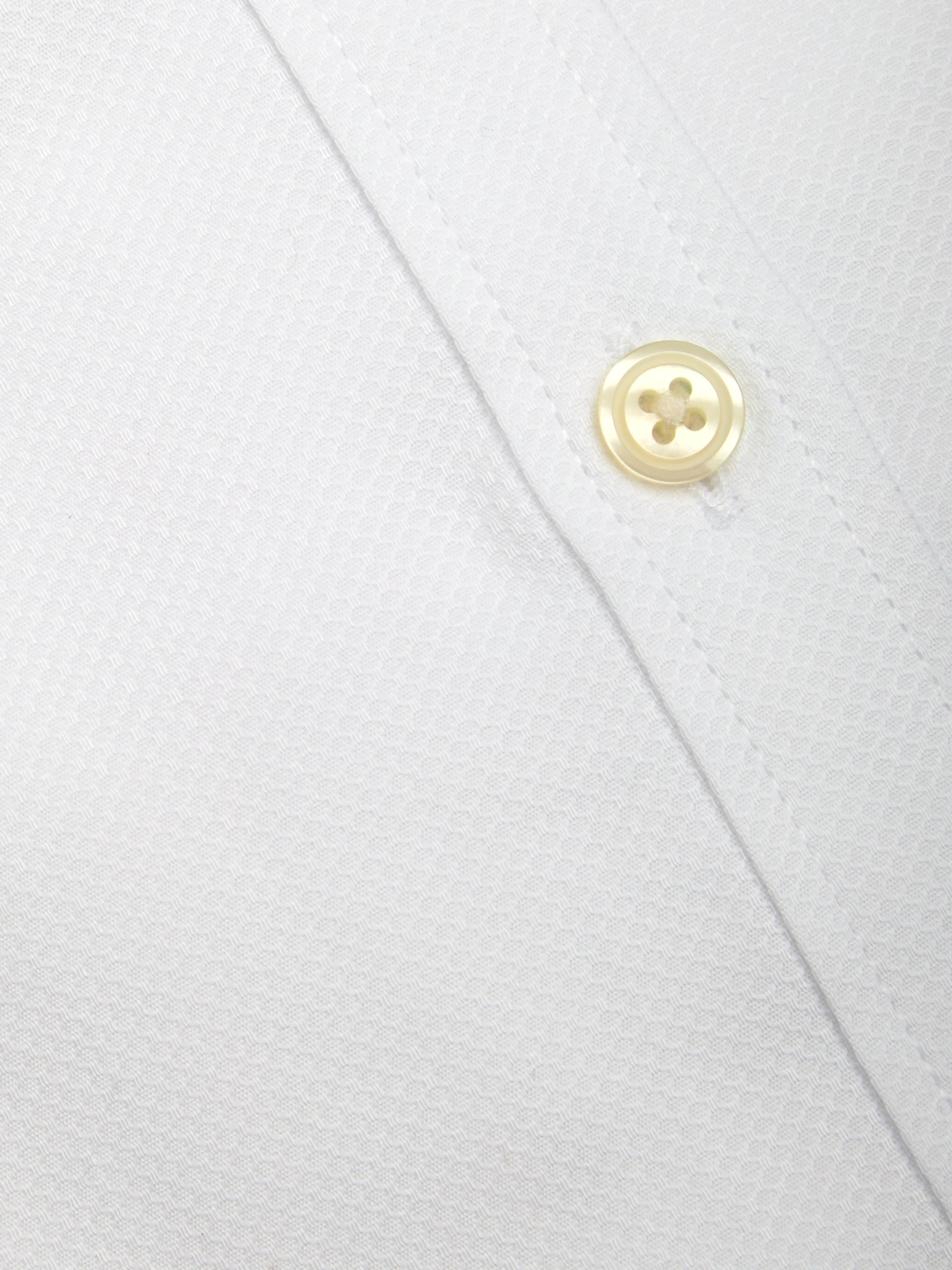 White Sloane Cotton Bib Grandad Shirt